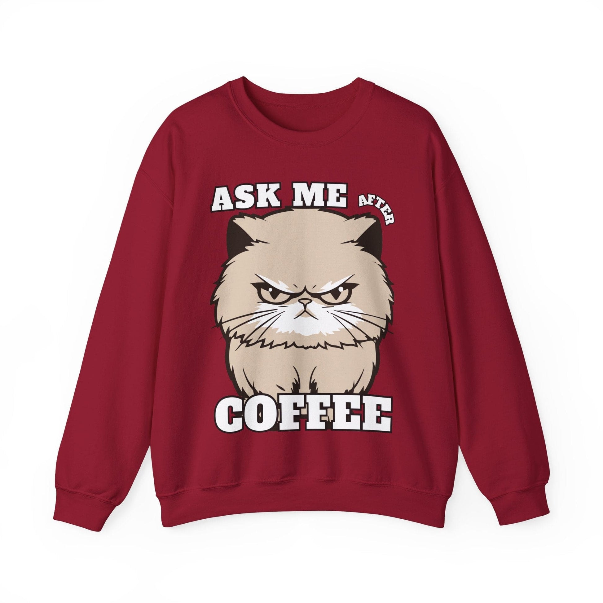 Ask Me After Coffee Cat Crewneck Sweatshirt