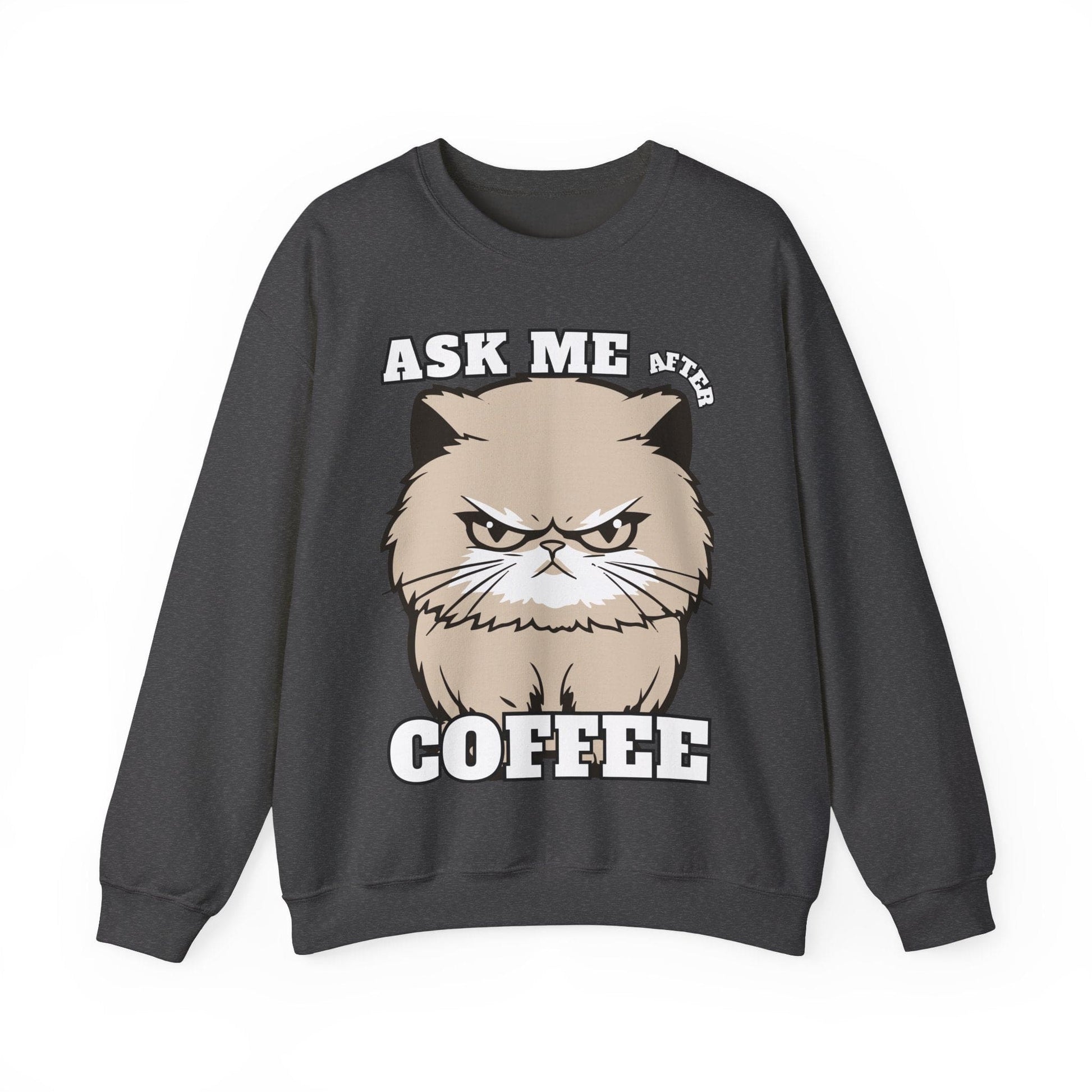 Ask Me After Coffee Cat Crewneck Sweatshirt