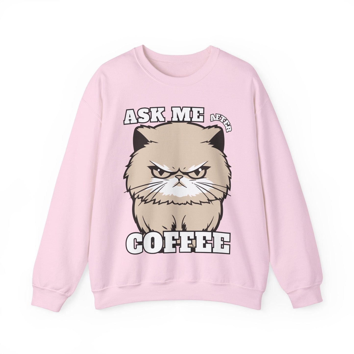 Ask Me After Coffee Cat Crewneck Sweatshirt