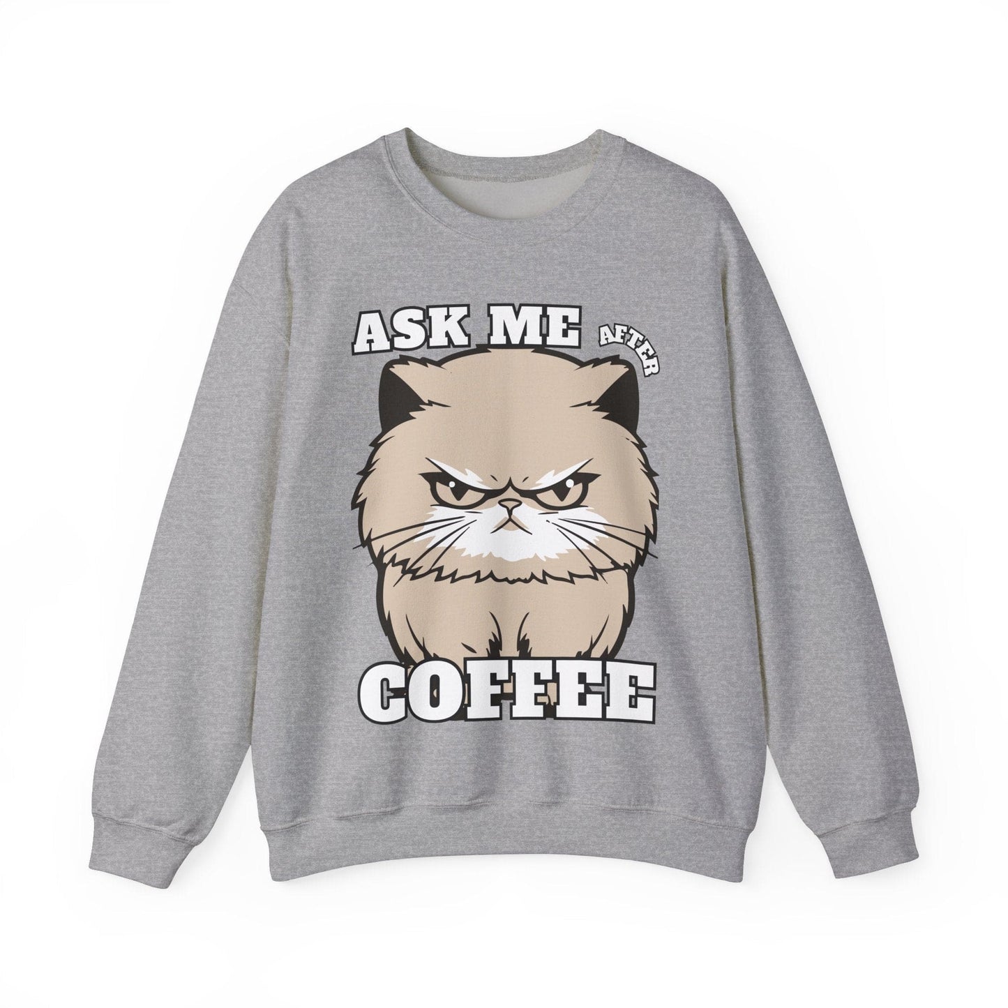 Ask Me After Coffee Cat Crewneck Sweatshirt