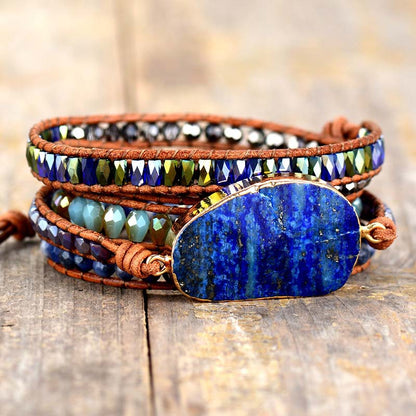 Lapis Lazuli Layered Bracelet - Eclectage