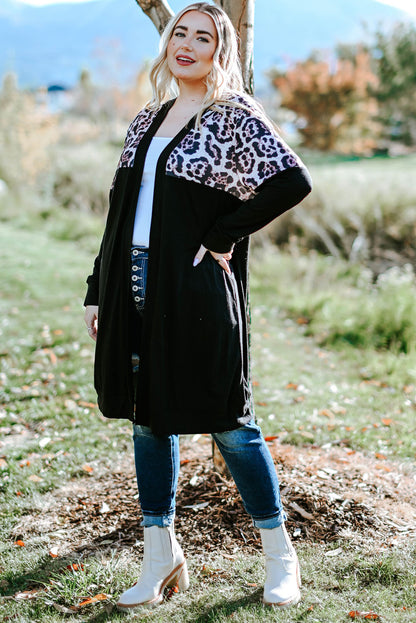 Plus Size Open Front Cardigan - Eclectage