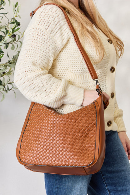 Weaved Vegan Leather Handbag - Eclectage