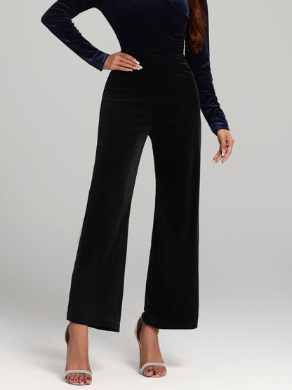 Black High Waist Wide Leg Pants - Eclectage