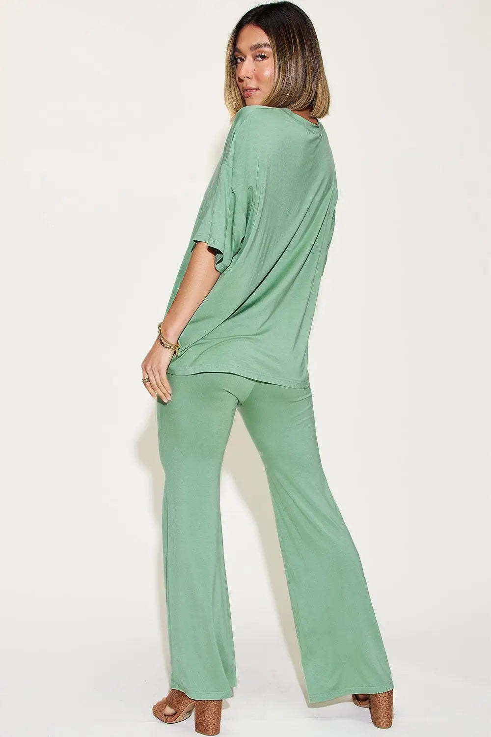 Bamboo Flare Pants Set - Pants Sets