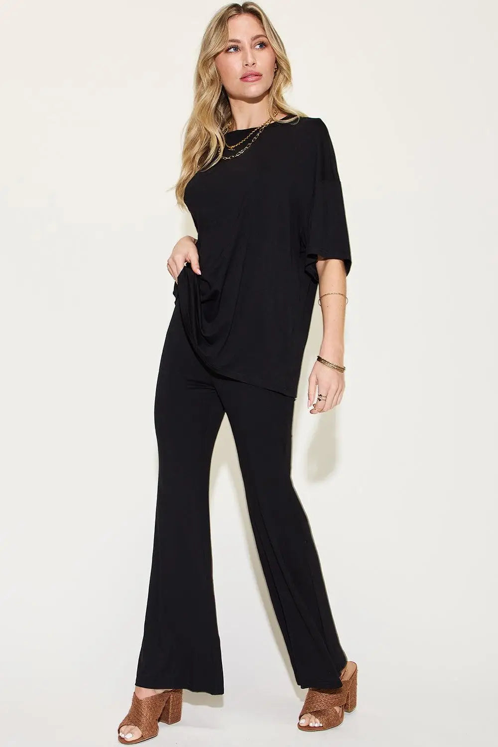 Bamboo Flare Pants Set - Pants Sets