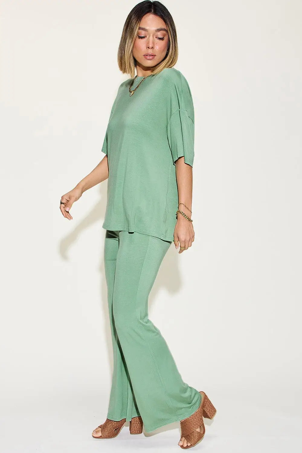 Bamboo Flare Pants Set - Pants Sets