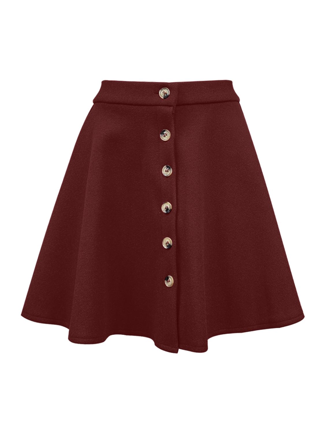 Corduroy Buttoned Mini Skirt