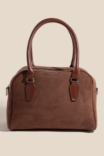 Dark Brown Boxy Handbag - Eclectage