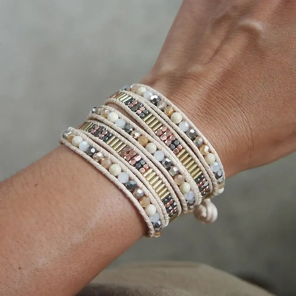 Beige Mix Wrap Bracelet United States