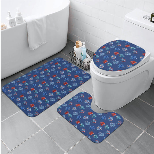 Bathroom Rug and Toilet Set