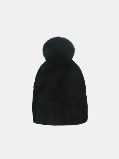 Roll Rim Cable-Knit Hat - Eclectage