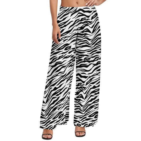 Black White Zebra Pants Female