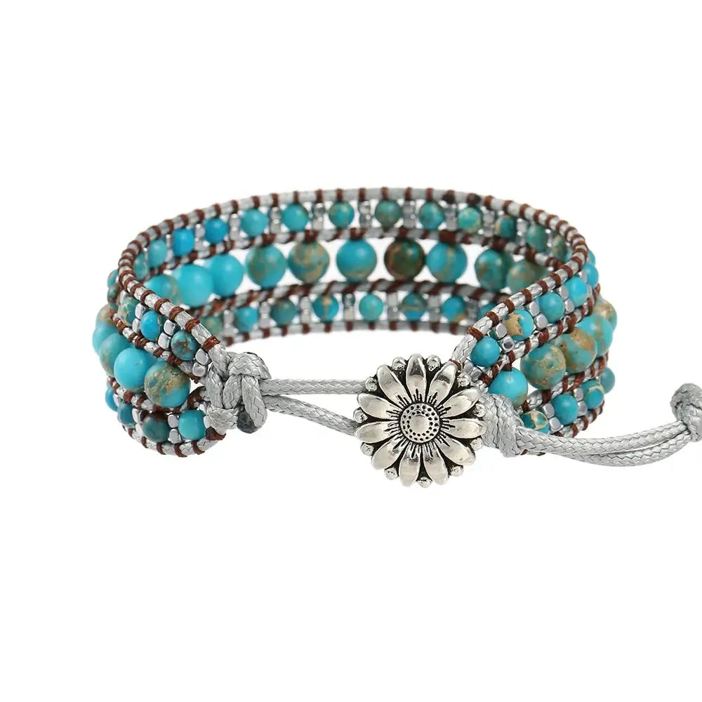 Blue Turquoise Mix Wrap Bracelet United States