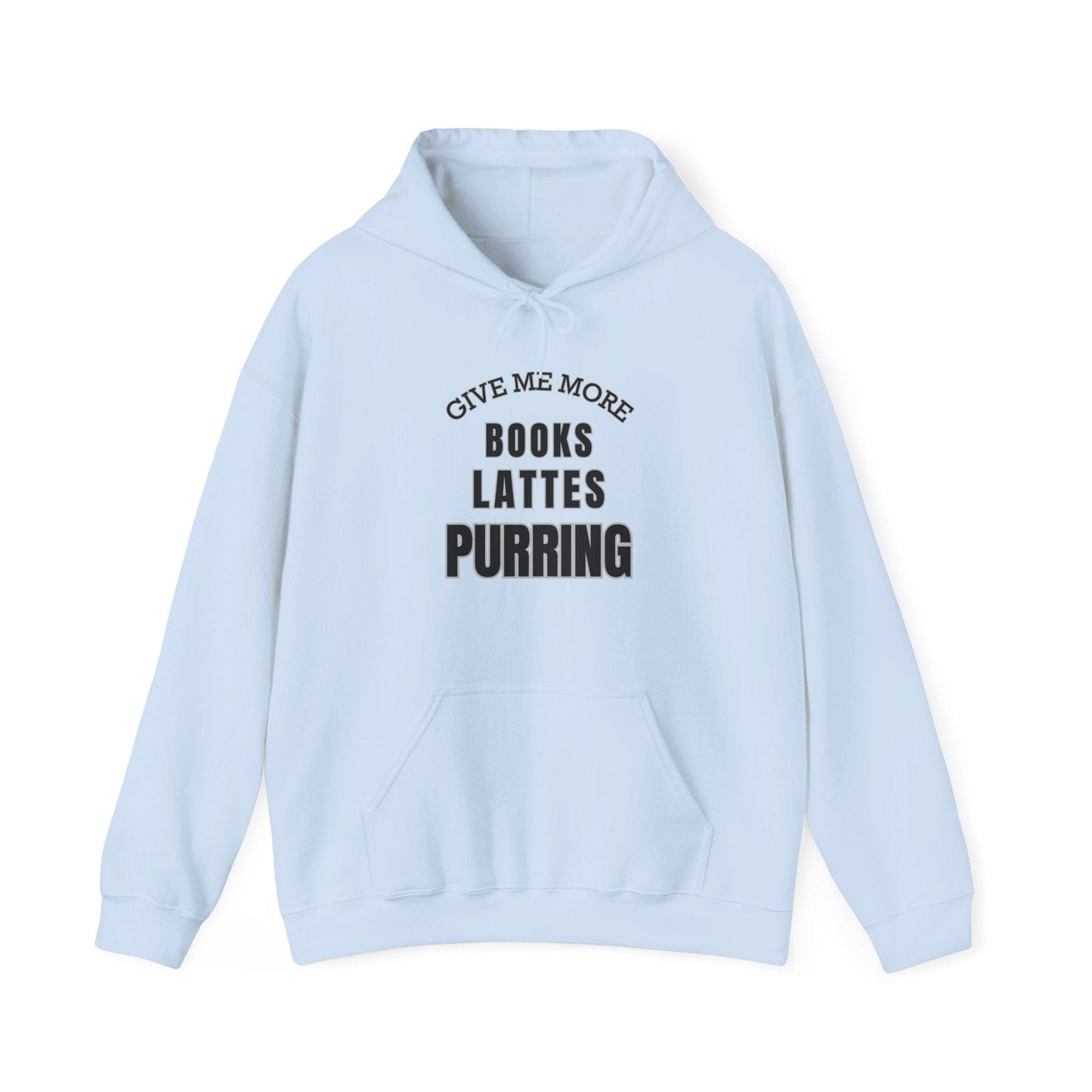 Books Lattes Purring Hoodie Book Lover Gift Cat Lover Sweatshirt Latte Drinker Shirt Hooded Sweater