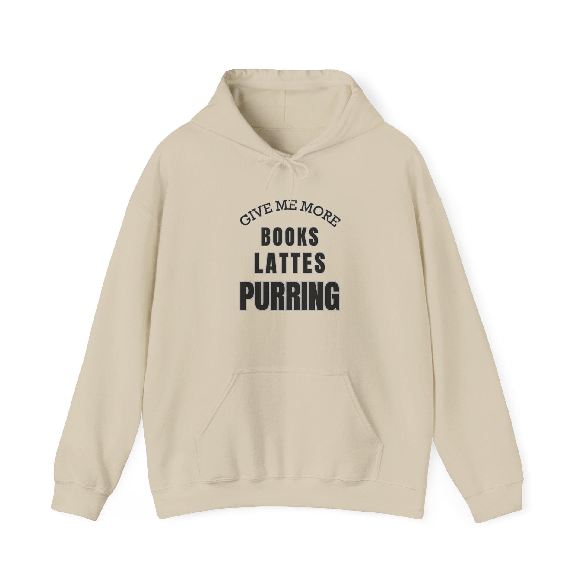 Books Lattes Purring Hoodie Book Lover Gift Cat Lover Sweatshirt Latte Drinker Shirt Hooded Sweater