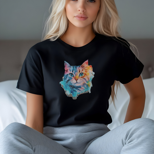 Bright Cat Short Sleeve Unisex T-Shirt