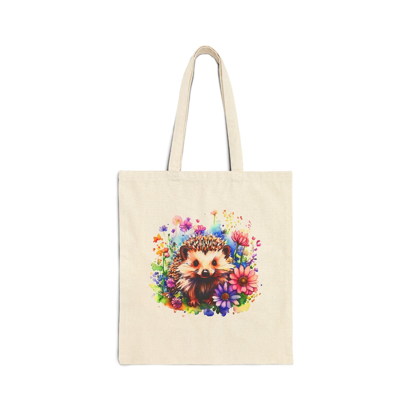 Bright Floral Hedgehog Tote Bag 2 Styles