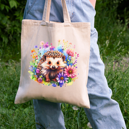 Bright Floral Hedgehog Tote Bag 2 Styles