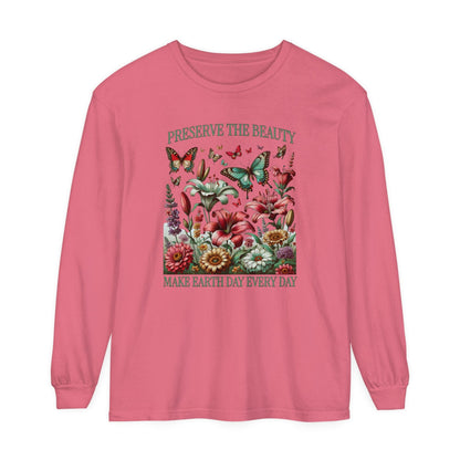 Preserve the Beauty Earth Long Sleeve T-Shirt - S to 3X