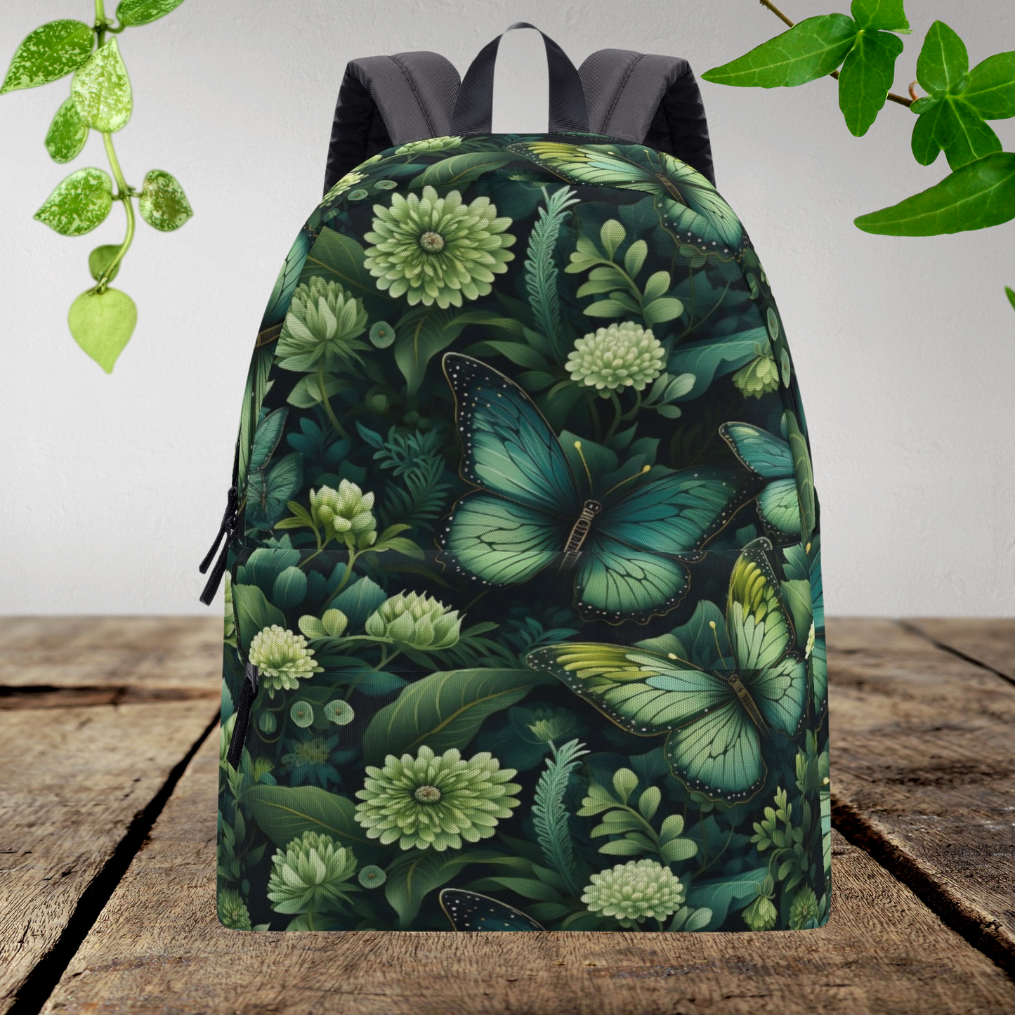 Butterfly Print Canvas Backpack