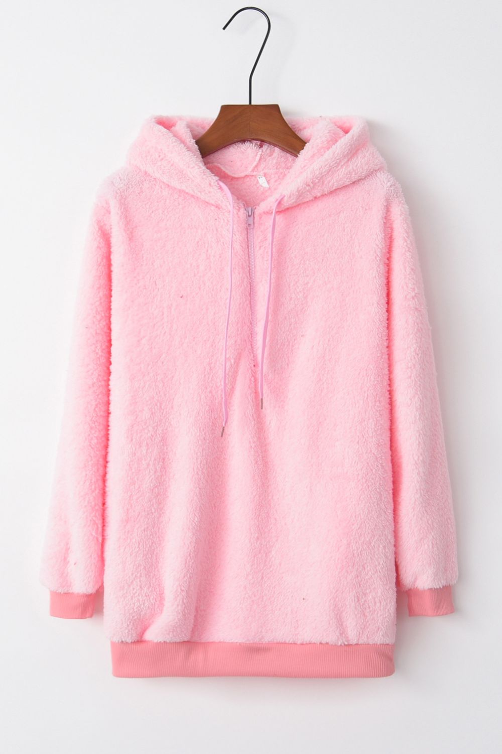 Teddy Hoodie with Quarter-Zip - Eclectage