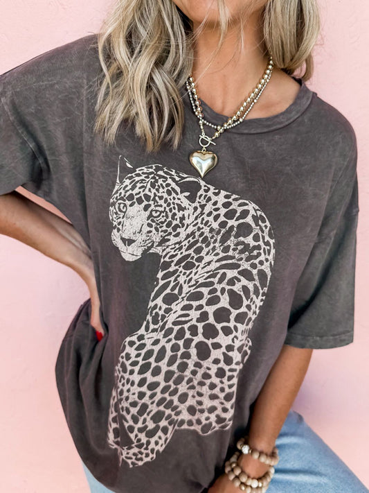 Cheetah Mineral Wash T-Shirt - Eclectage