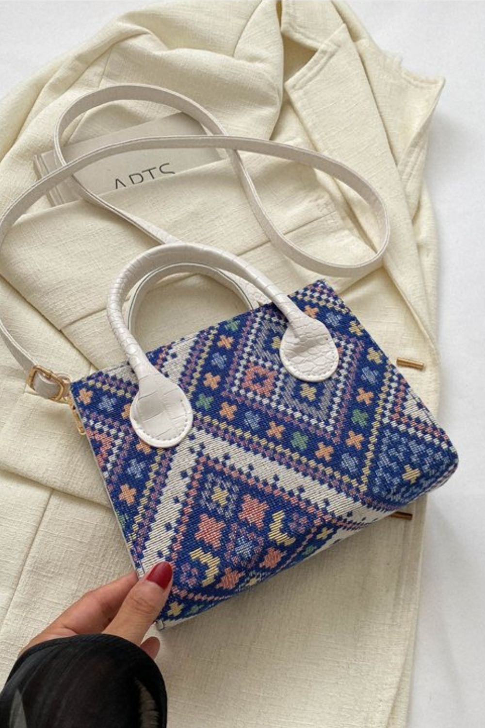 Geometric Print Handbag - Eclectage