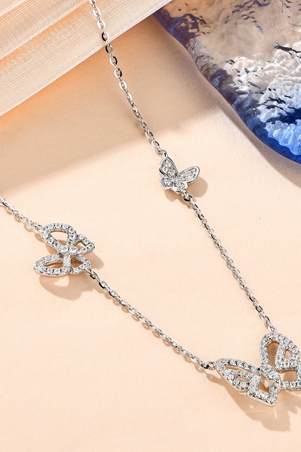 Moissanite Butterfly Necklace - Eclectage