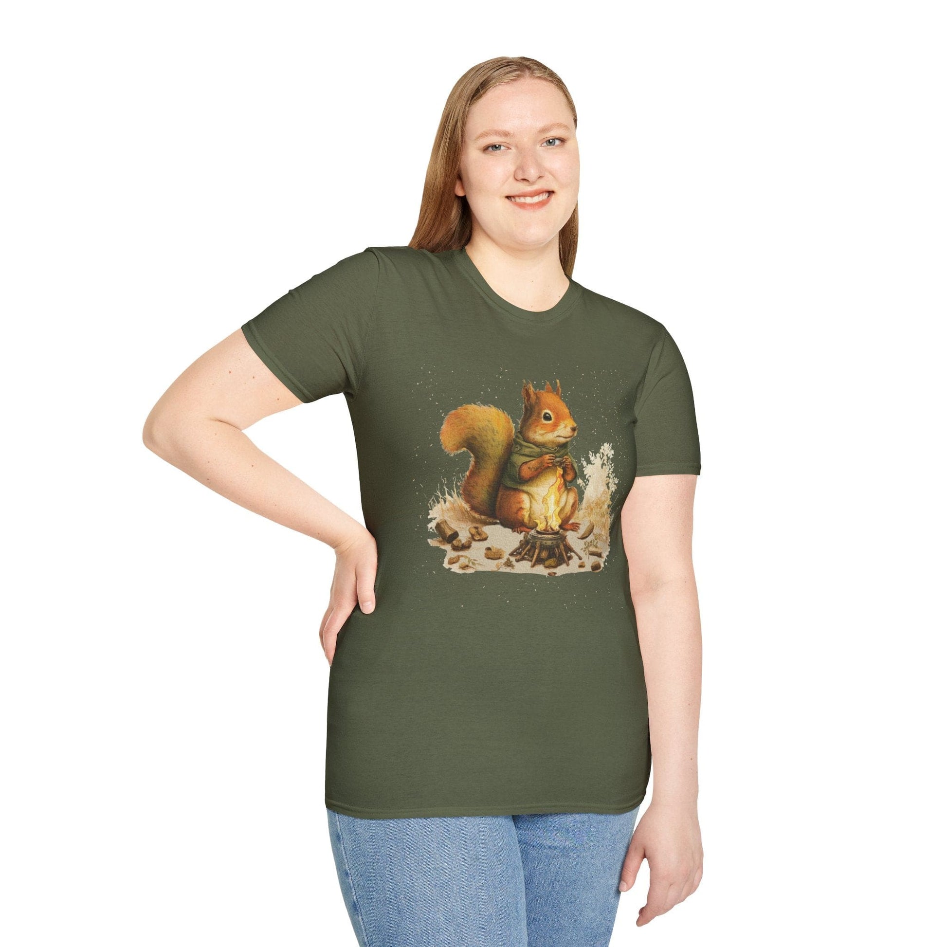 Campfire Camping Squirrel T-Shirt