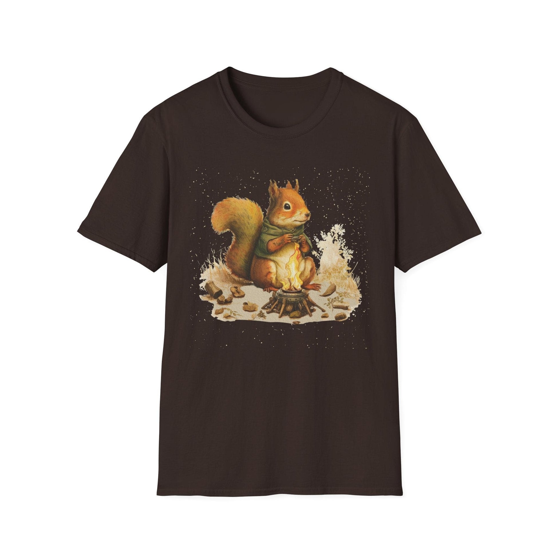 Campfire Camping Squirrel T-Shirt