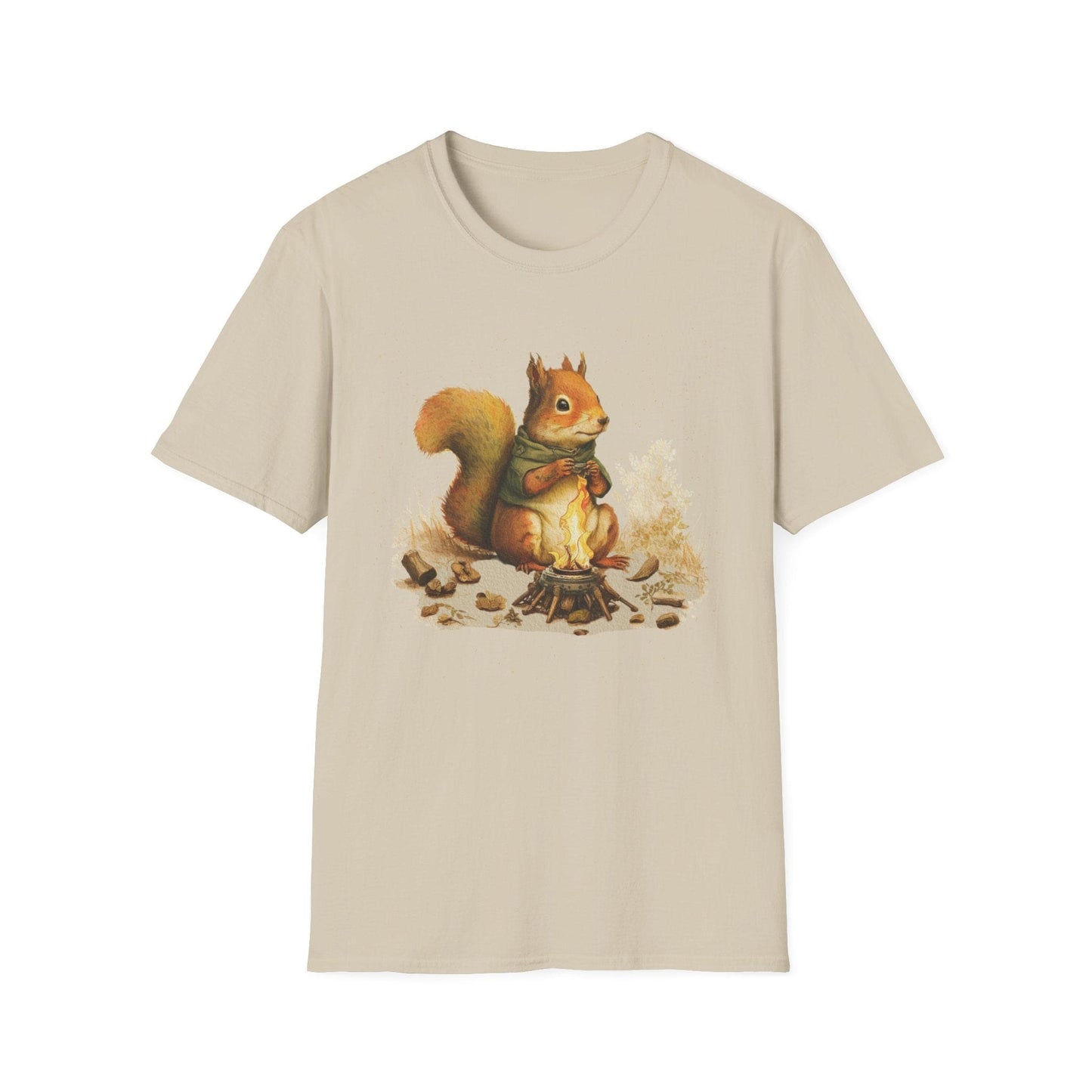 Campfire Camping Squirrel T-Shirt