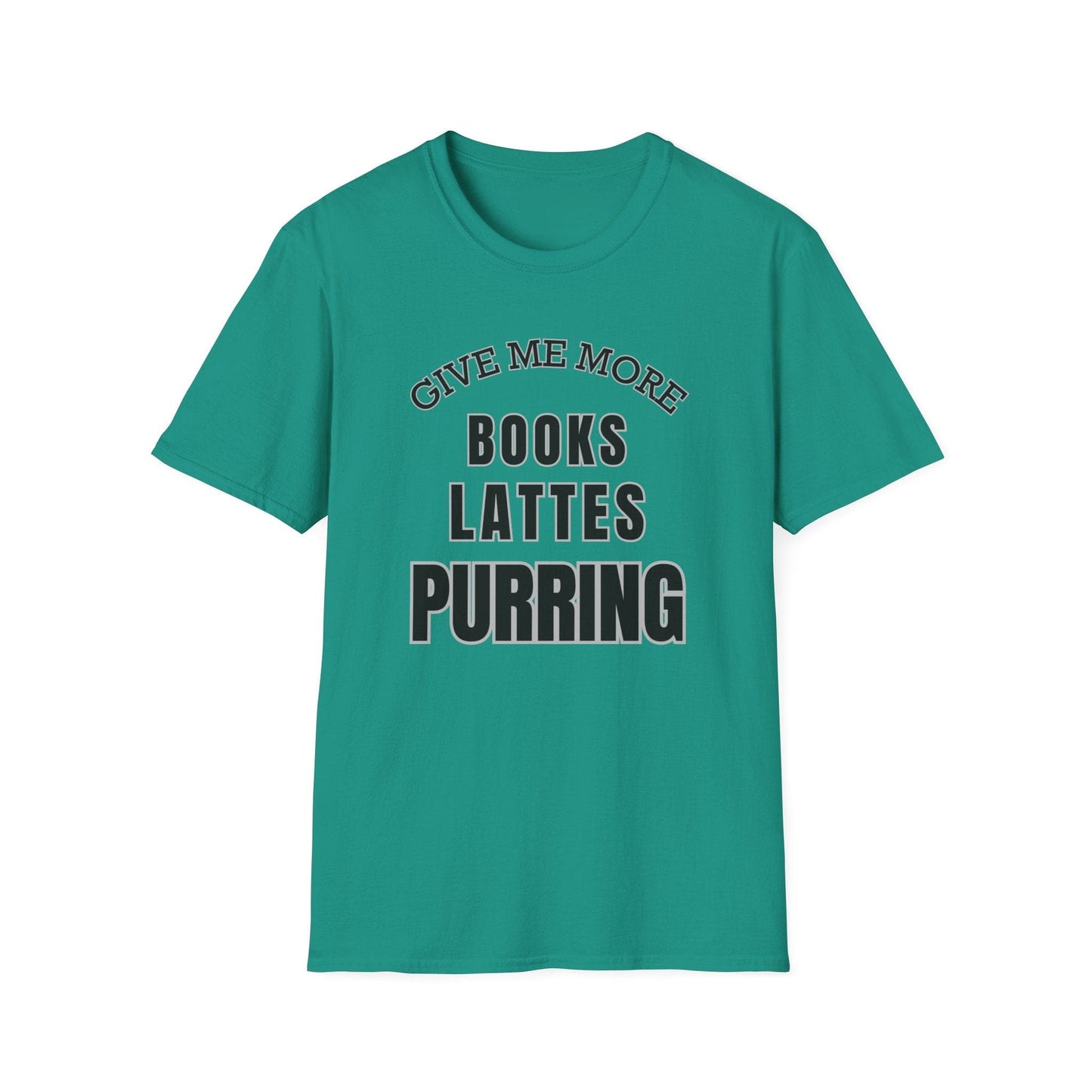 Cats and Books T-Shirt for Kitty Lovers Readers and Latte Coffee Addicts - Cozy Homebody Introvert Bookish Gift