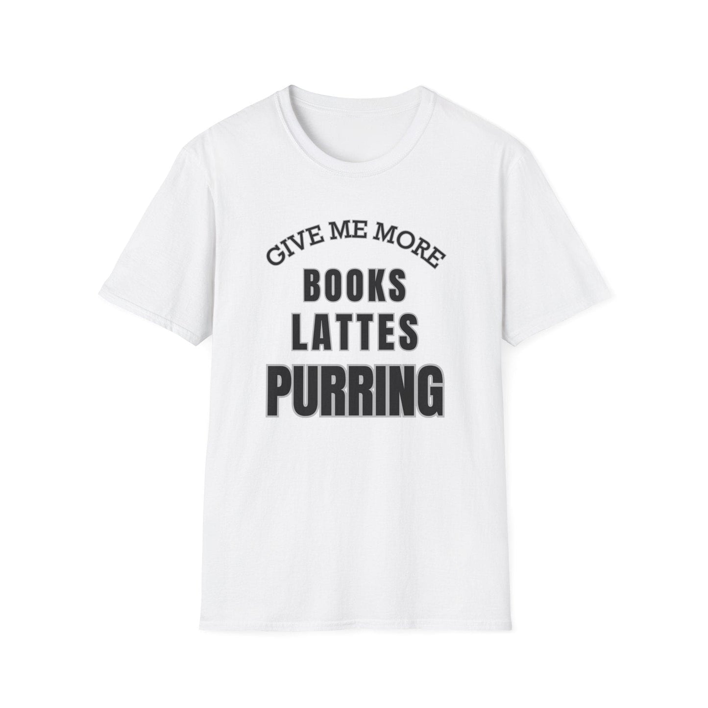 Cats and Books T-Shirt for Kitty Lovers Readers and Latte Coffee Addicts - Cozy Homebody Introvert Bookish Gift