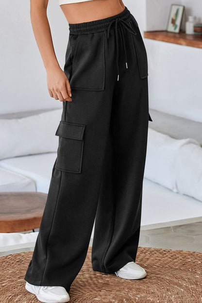 High Waist Wide Leg Workout Pants - Eclectage