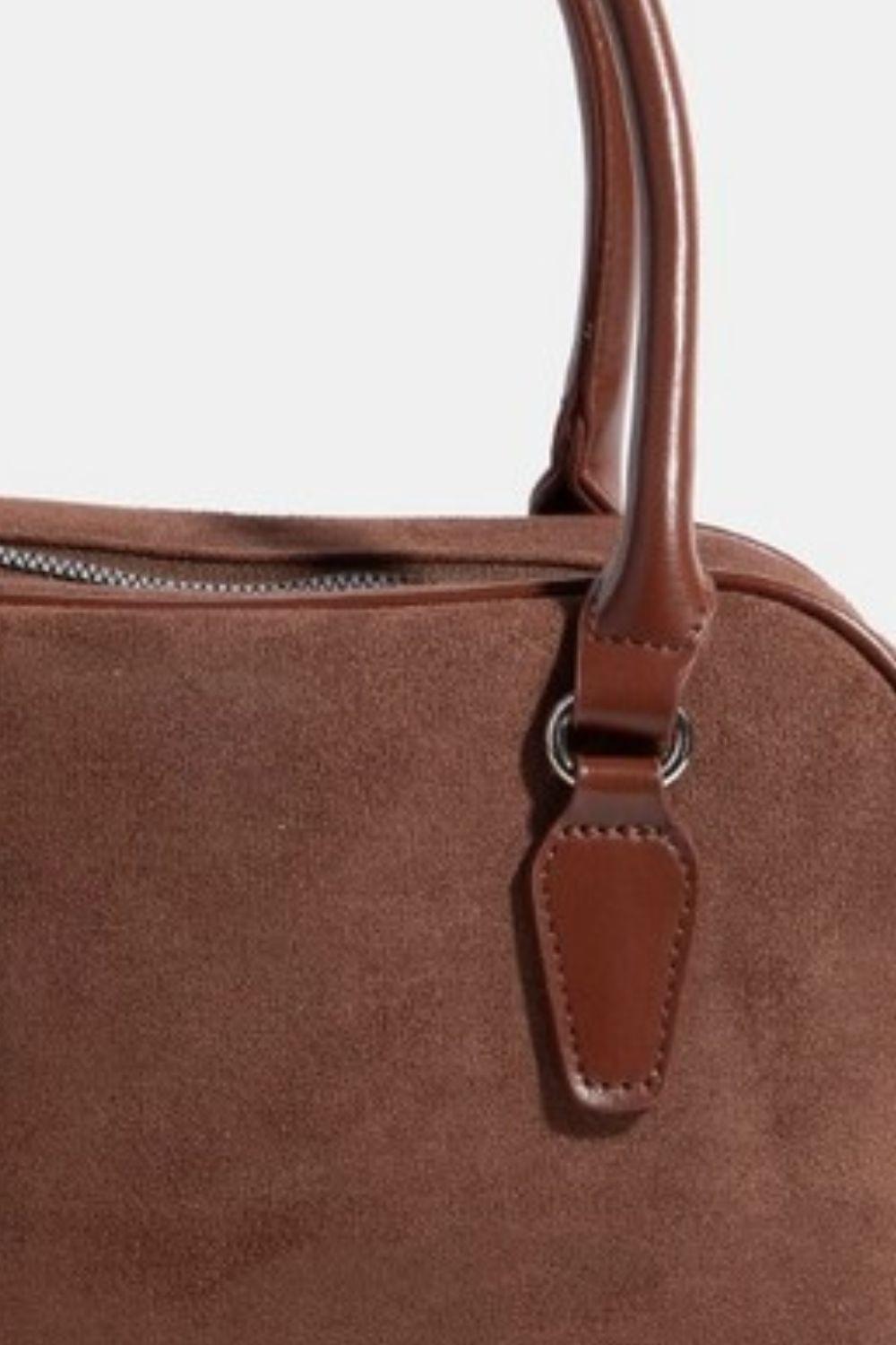 Dark Brown Boxy Handbag - Eclectage