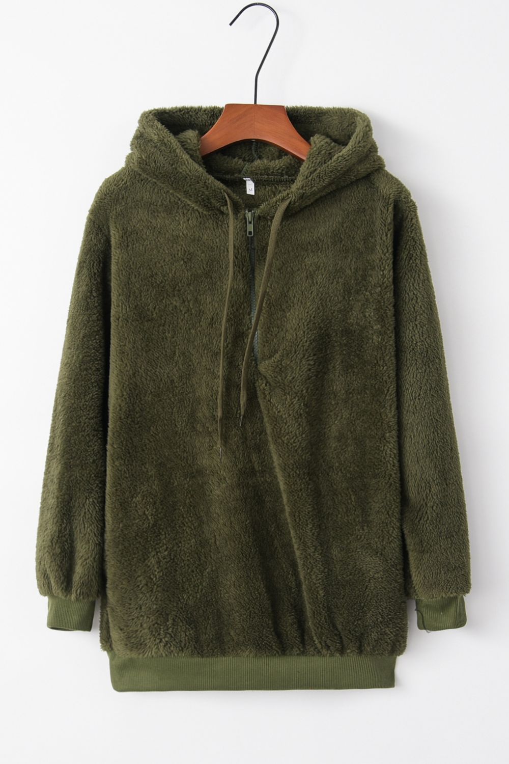 Teddy Hoodie with Quarter-Zip - Eclectage