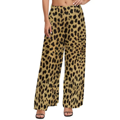 Cheetah Animals Trendy Pants Womens Flamingo Butterfly Print Streetwear Printed Trousers Big Size Trendy Wide Leg Pants