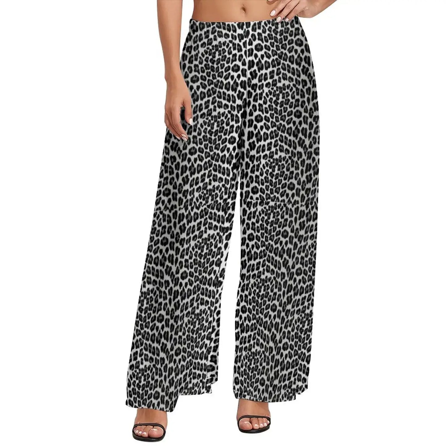 Cheetah Womens Printed Wide Leg Pants