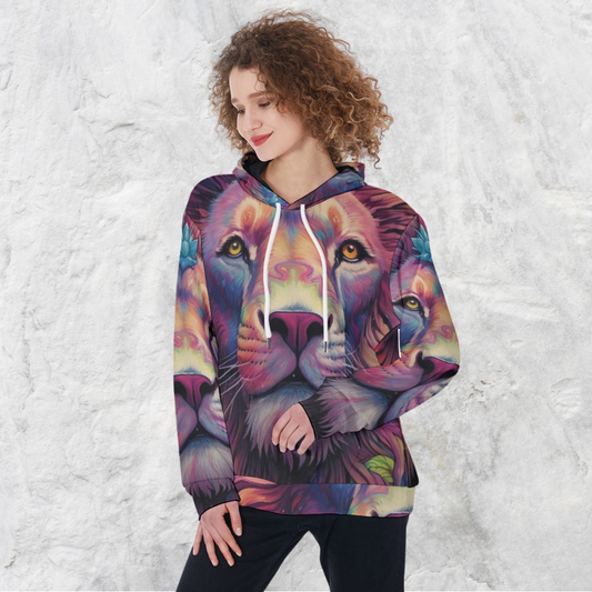 Colorful Lion Heavy Fleece Hoodie