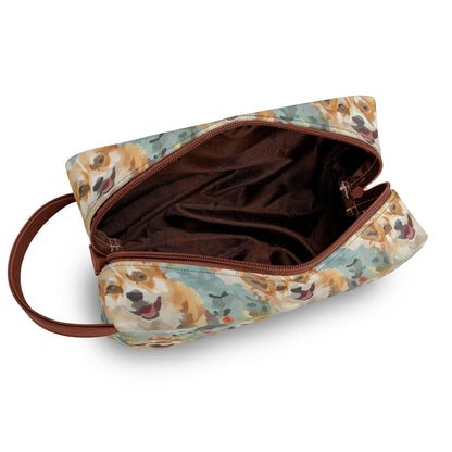 Travel PU Leather Toilettrie Bag Makeup Cosmetics Organizer