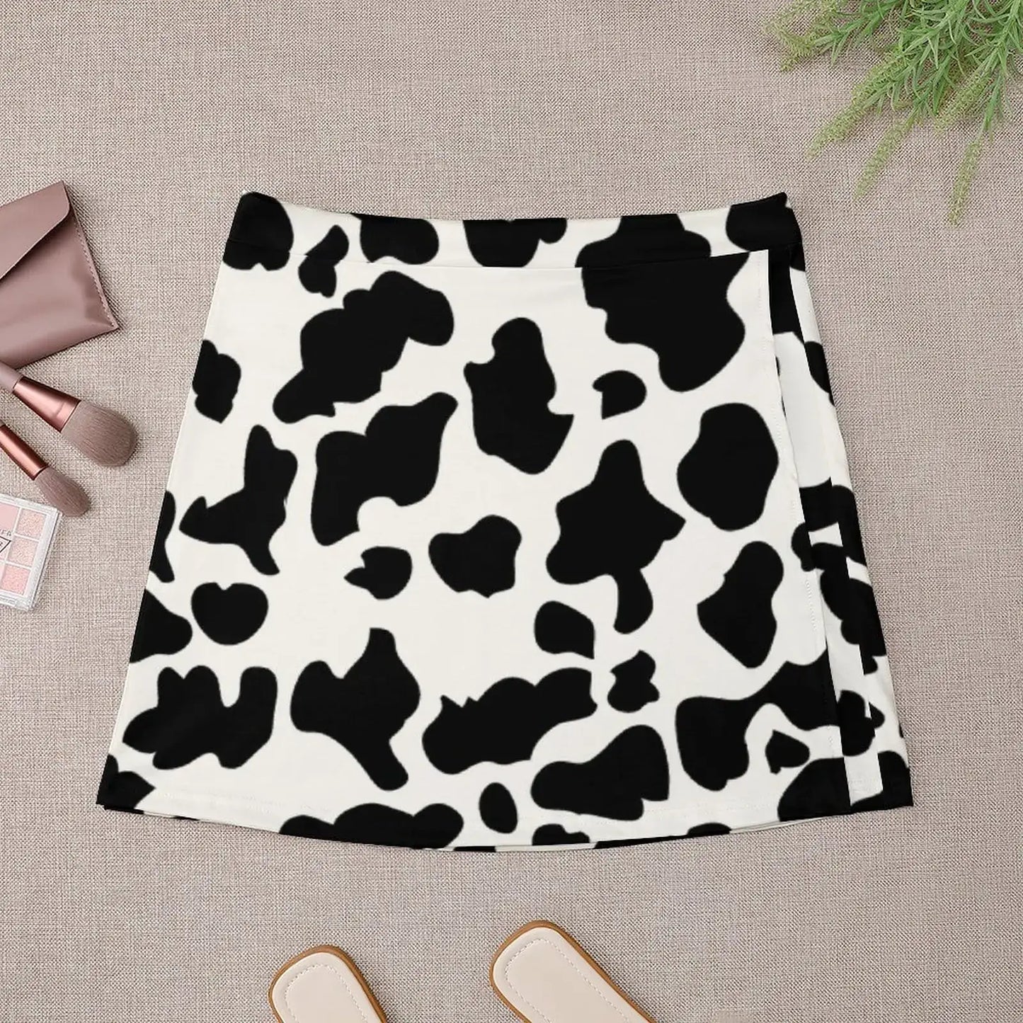 Cow Print Mini Skirt