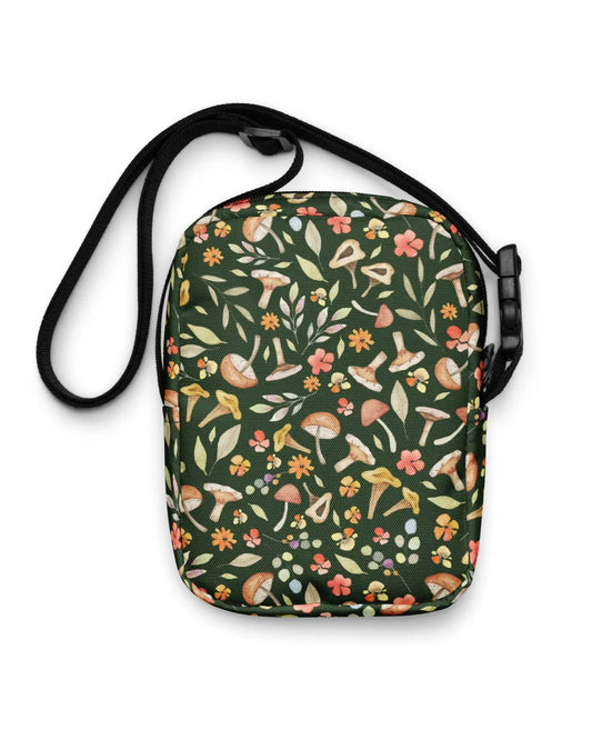 Mushroom print crossbody bag