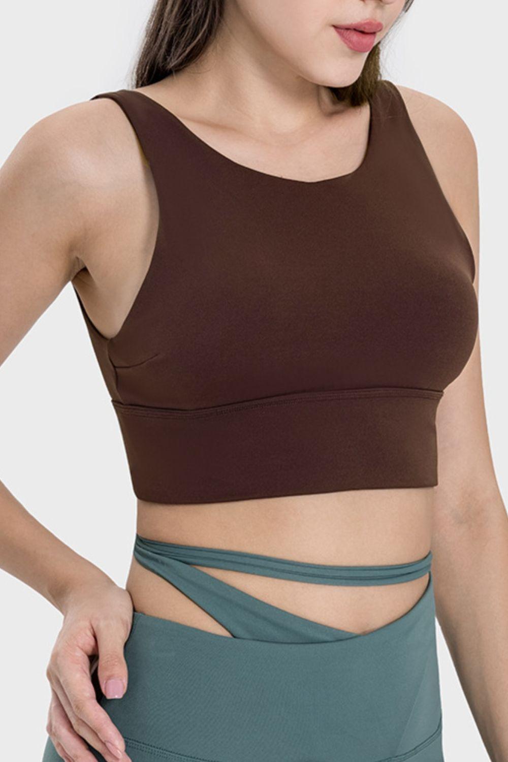 Backless Wide Strap Active Sports Bra - Eclectage