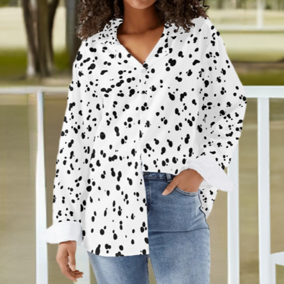 Dalmatian Print Blouse