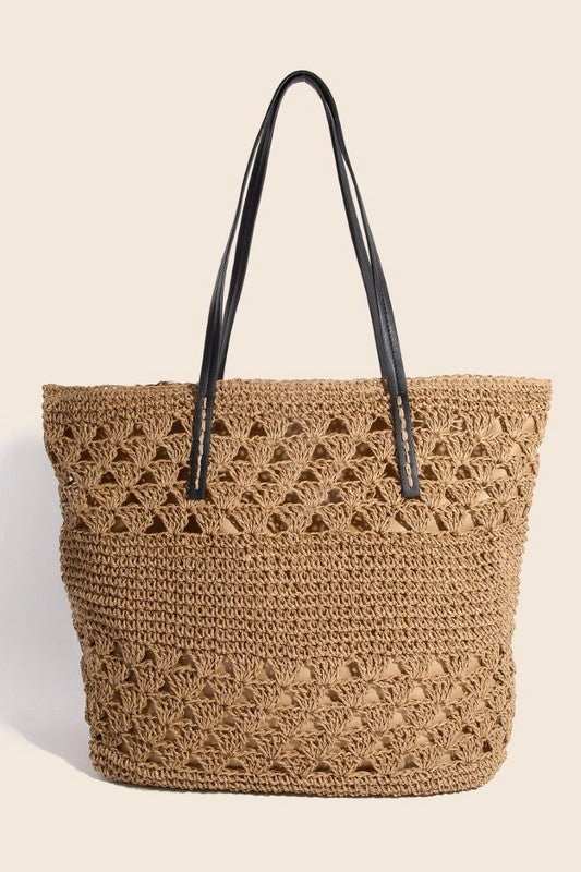 Mustard Knitted Tote Bag - Eclectage