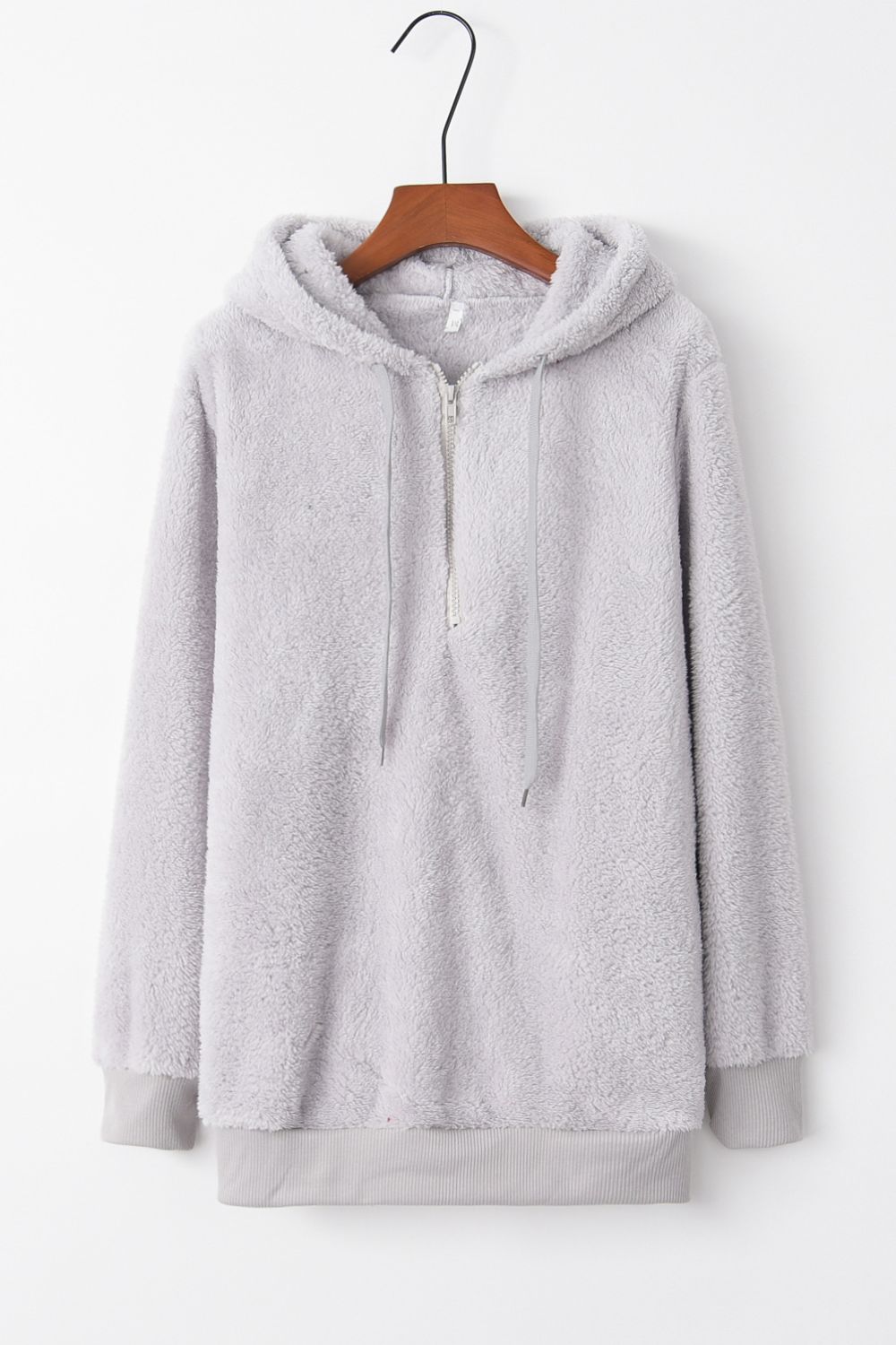 Teddy Hoodie with Quarter-Zip - Eclectage