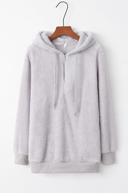 Teddy Hoodie with Quarter-Zip - Eclectage