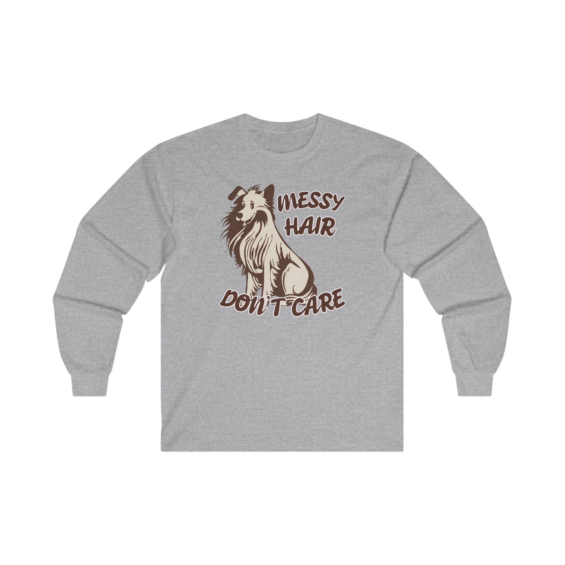 Dog Messy Hair Long Sleeve Tee