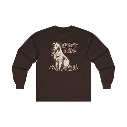 Dog Messy Hair Long Sleeve Tee